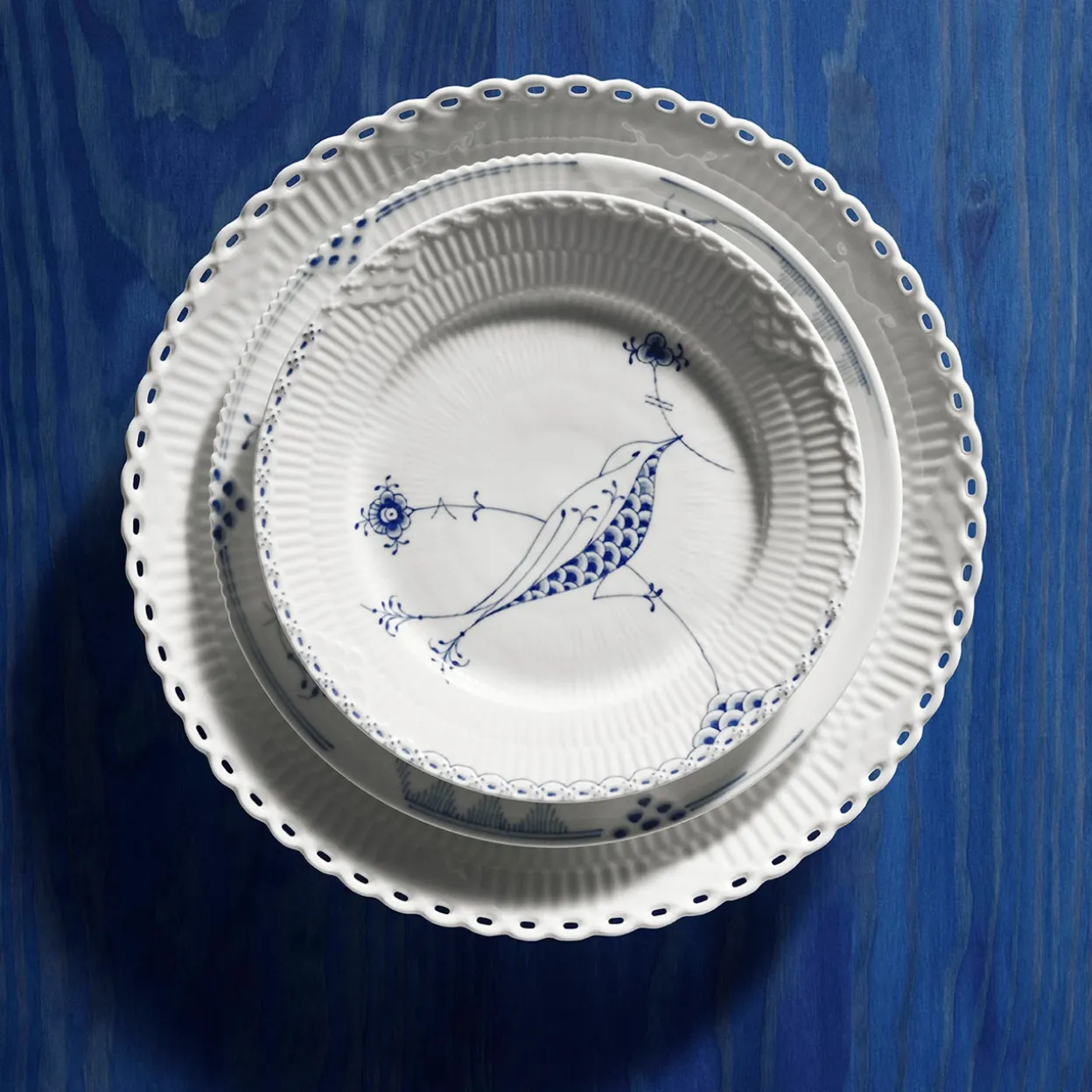 Blå Elements tallerken, 22 cm