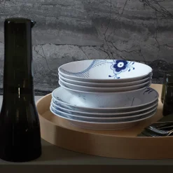 Blå Mega Riflet dyb tallerken, 24 cm