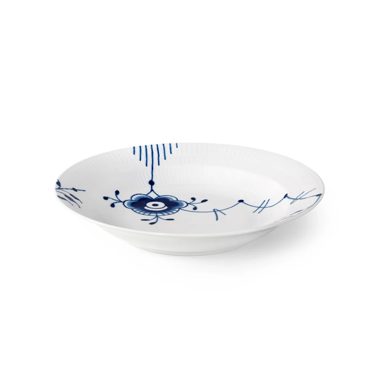 Blå Mega Riflet dyb tallerken, 27 cm