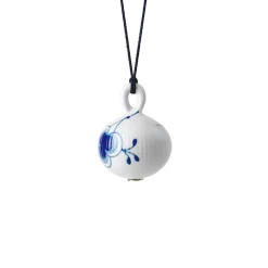 Blå Mega Riflet julekugle, dekoration 1, 9,5 cm