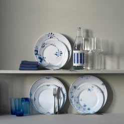 Blå Mega Riflet tallerken, dekoration 2, 27 cm, 2 stk.