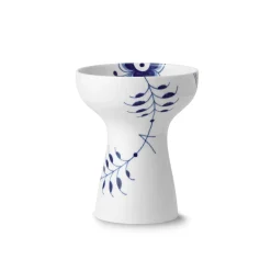 Blå Mega Riflet vase, 19 cm
