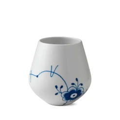 Blå Mega Riflet vase, 15 cm