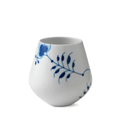 Blå Mega Riflet vase, 15 cm