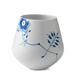 Blå Mega Riflet vase, 20,5 cm