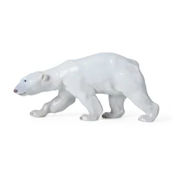 Figurer gående isbjørn, 14 cm