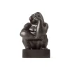 Figurer gorilla med hånd mod kind, 21 cm