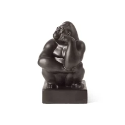 Figurer gorilla med hånd mod kind, 21 cm