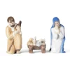 Figurer krybbespil, Joseph, Maria og Jesusbarnet, 13 cm, 13 cm, 5,5 cm, 3 stk.
