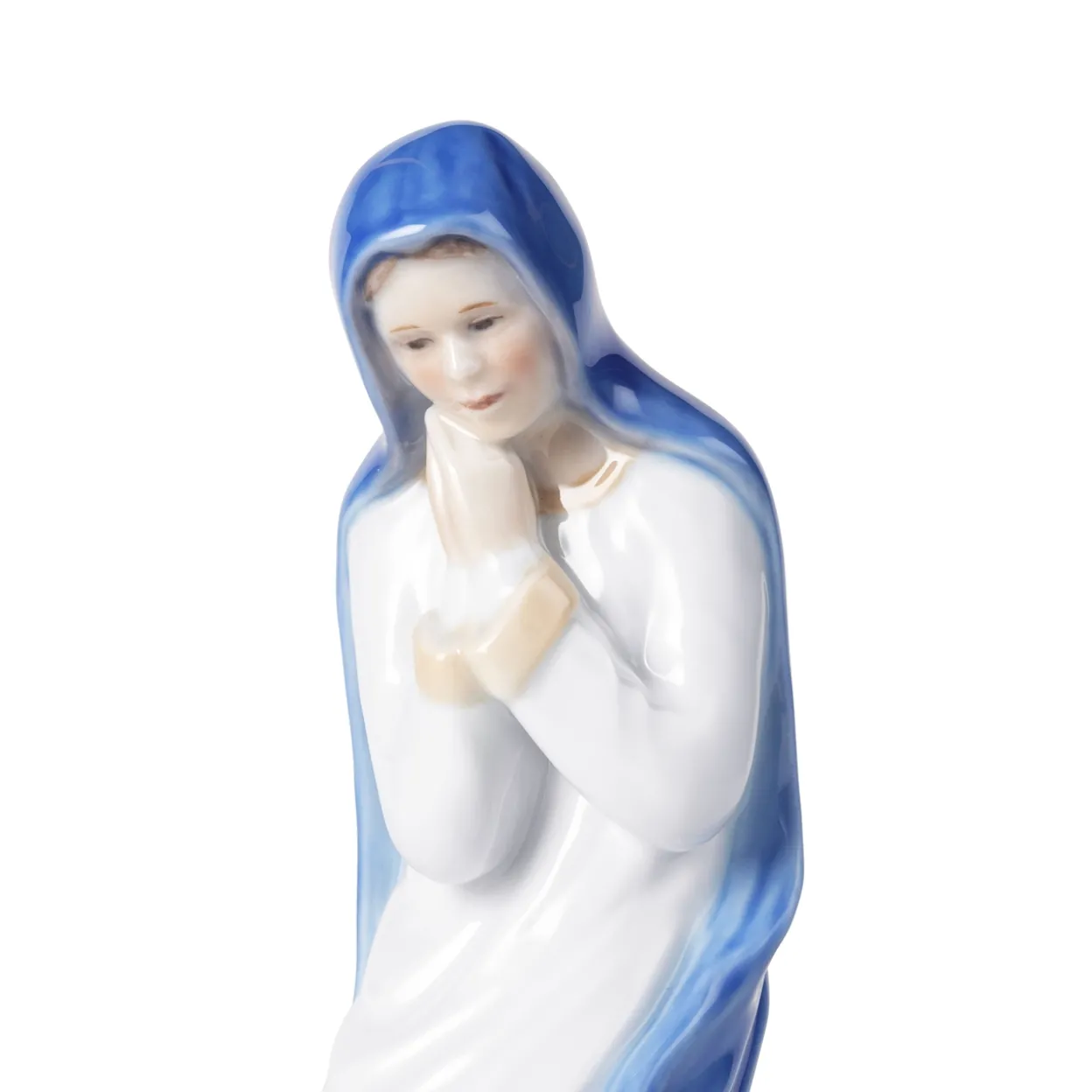Figurer krybbespil, Joseph, Maria og Jesusbarnet, 13 cm, 13 cm, 5,5 cm, 3 stk.