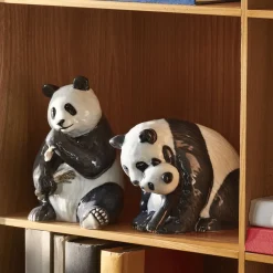 Figurer panda med unge figur, 13 cm