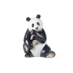 Figurer spisende panda, 18 cm