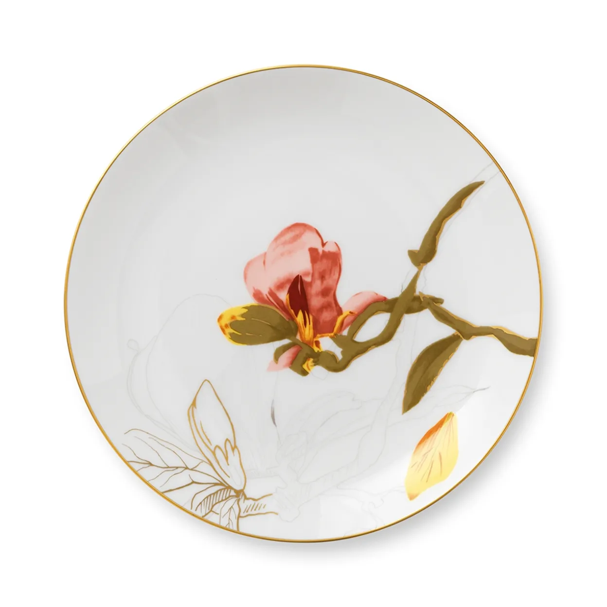 Flora tallerken, Magnolia, 22 cm