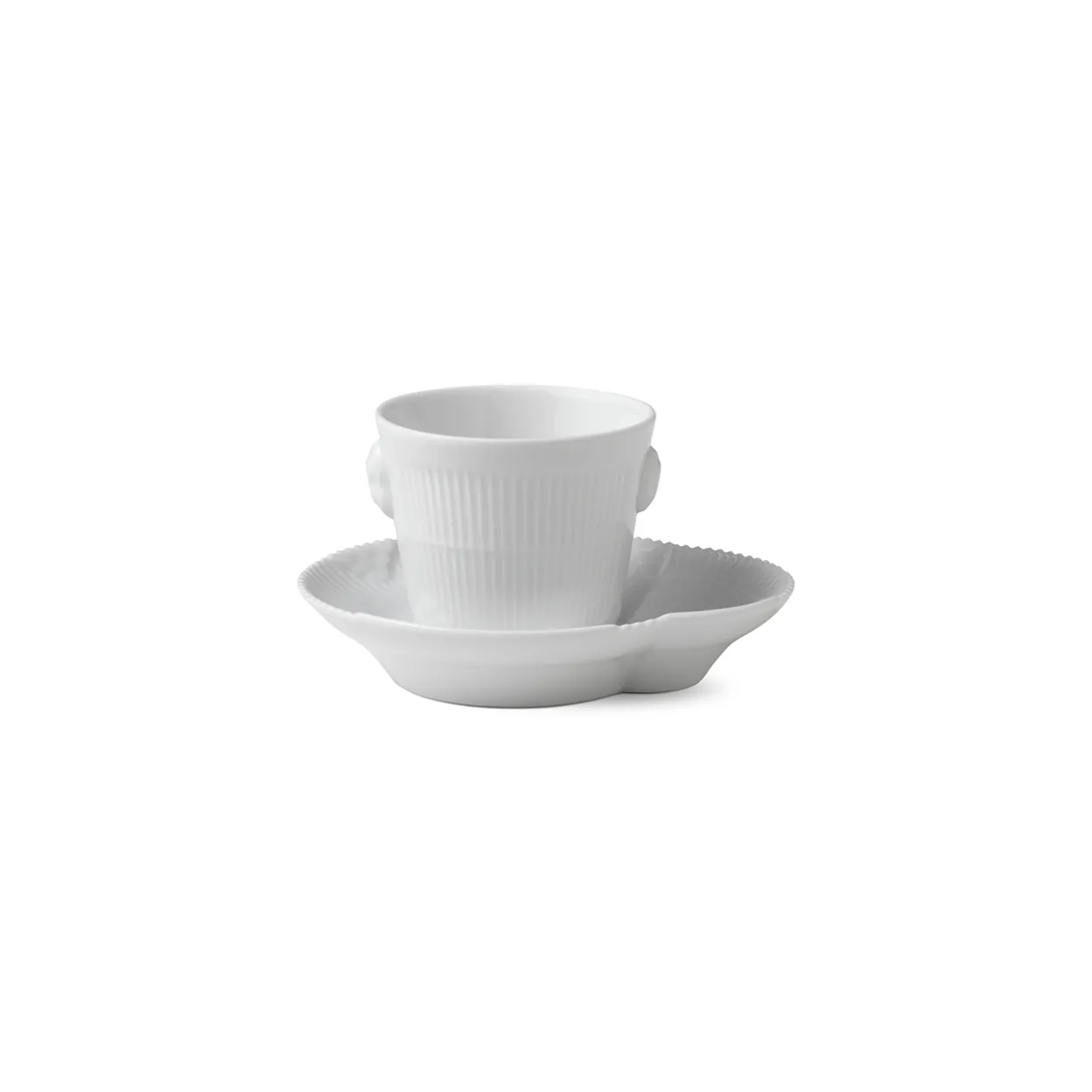 Hvid Elements espressokop og underkop, 9 cl