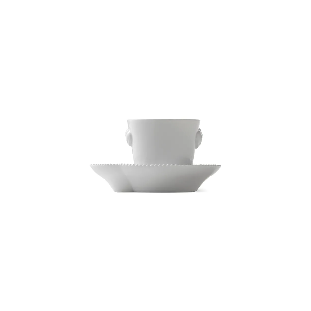 Hvid Elements espressokop og underkop, 9 cl