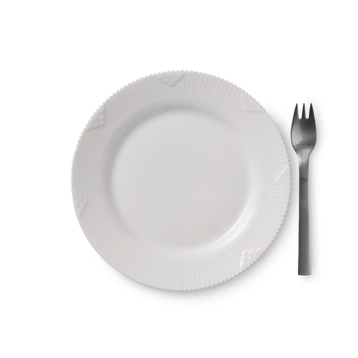 Hvid Elements tallerken, 19 cm