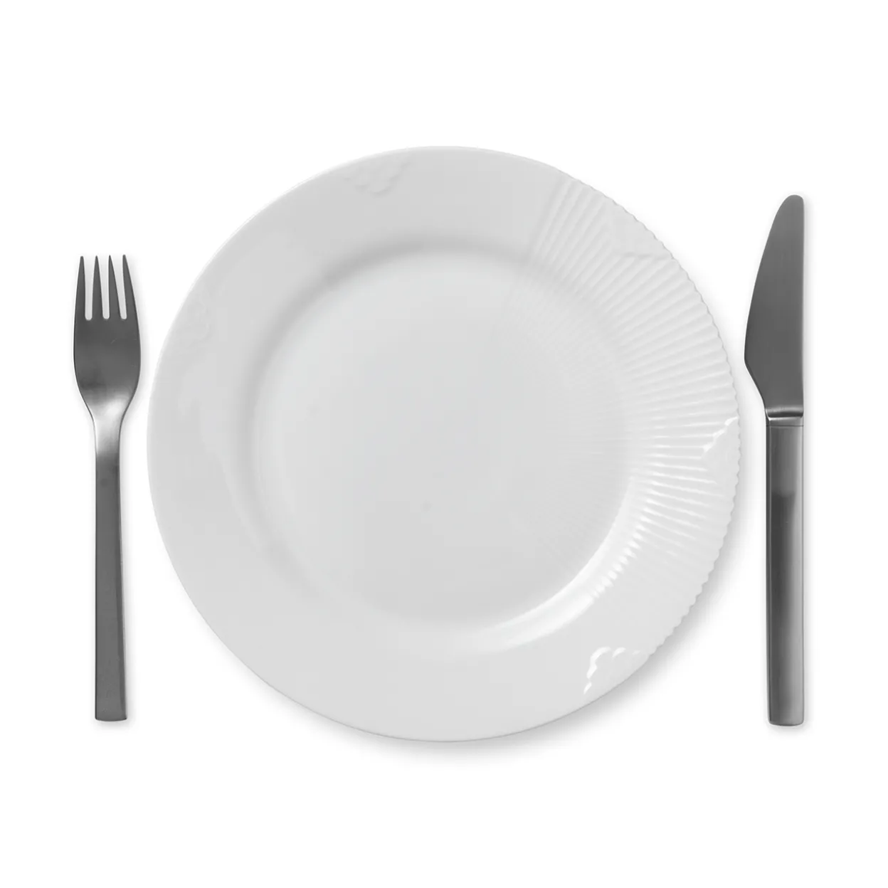 Hvid Elements tallerken, 22 cm