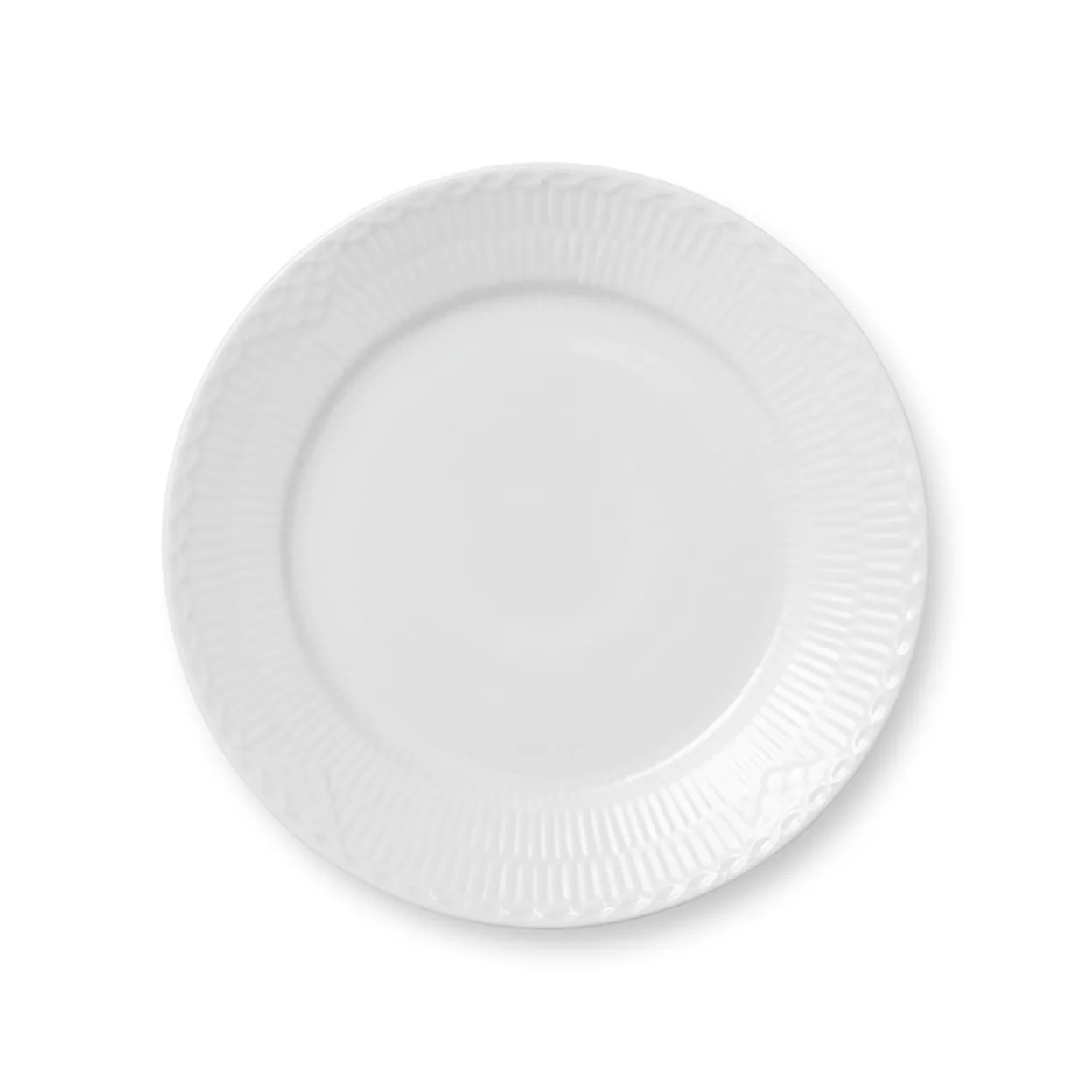 Hvid Halvblonde tallerken, 22 cm