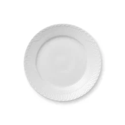 Hvid Halvblonde tallerken, 19 cm