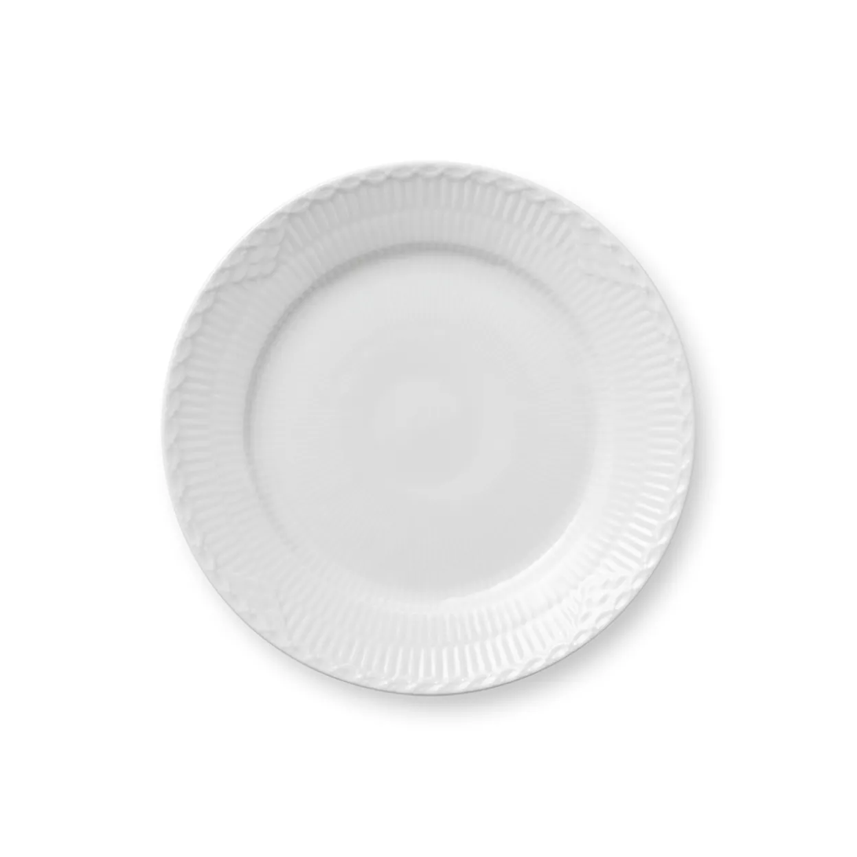 Hvid Halvblonde tallerken, 19 cm