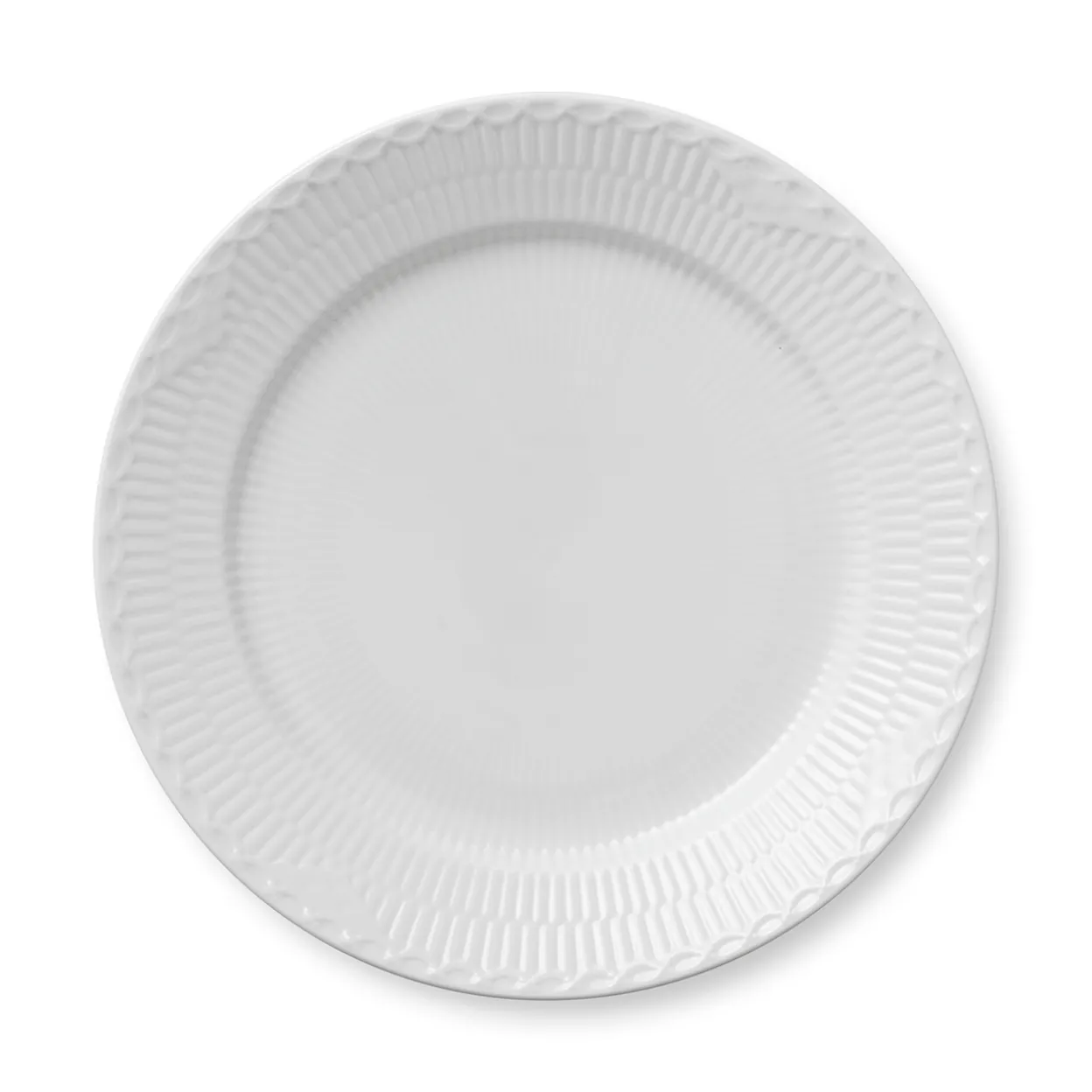 Hvid Halvblonde tallerken, 27 cm