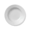 Hvid Riflet dyb tallerken, 21 cm