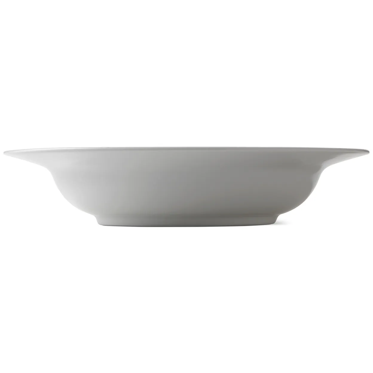 Hvid Riflet dyb tallerken, 30 cm