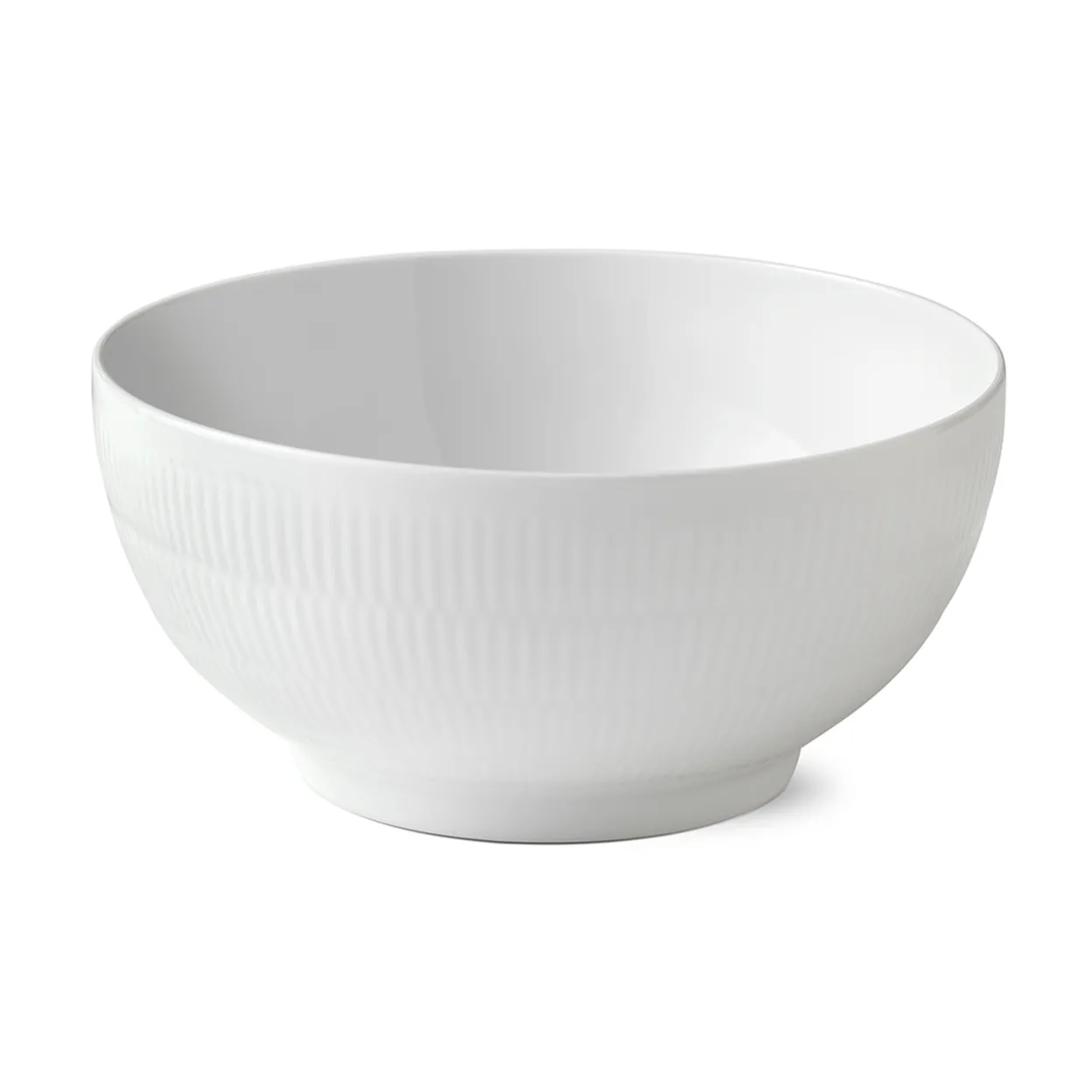 Hvid Riflet skål, 310 cl