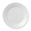 Hvid Riflet tallerken, 27 cm