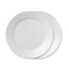 Hvid Riflet tallerken, 27 cm, 2 stk.