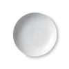 Hvid Riflet tallerken coupe, 20 cm