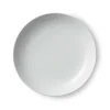 Hvid Riflet tallerken coupe, 25 cm
