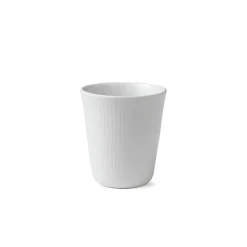 Hvid Riflet termokrus, 29 cl