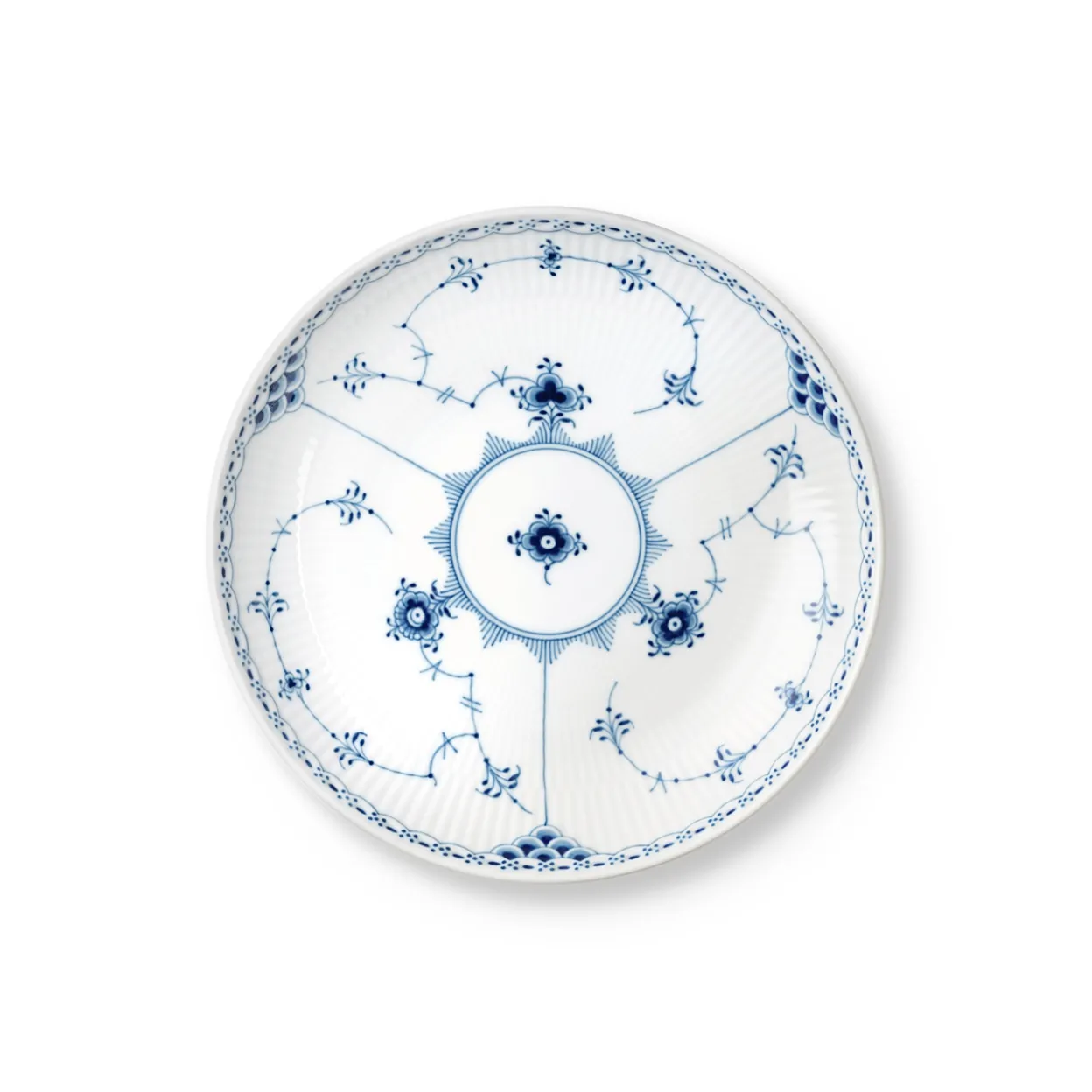 Musselmalet Halvblonde skål, 20 cm