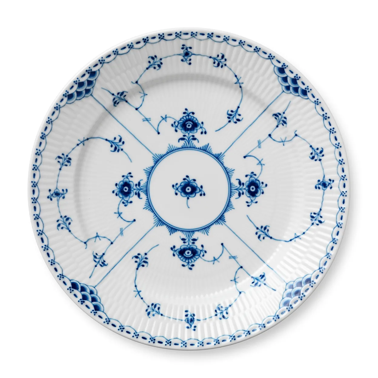 Musselmalet Halvblonde tallerken, 27 cm