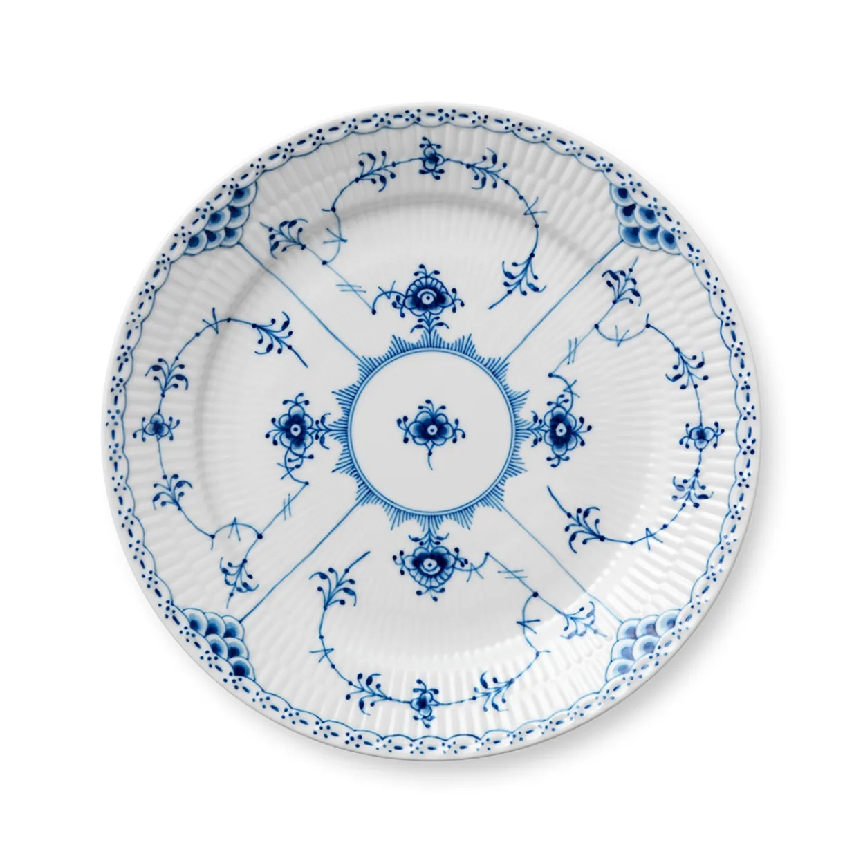 Musselmalet Halvblonde tallerken, 25 cm