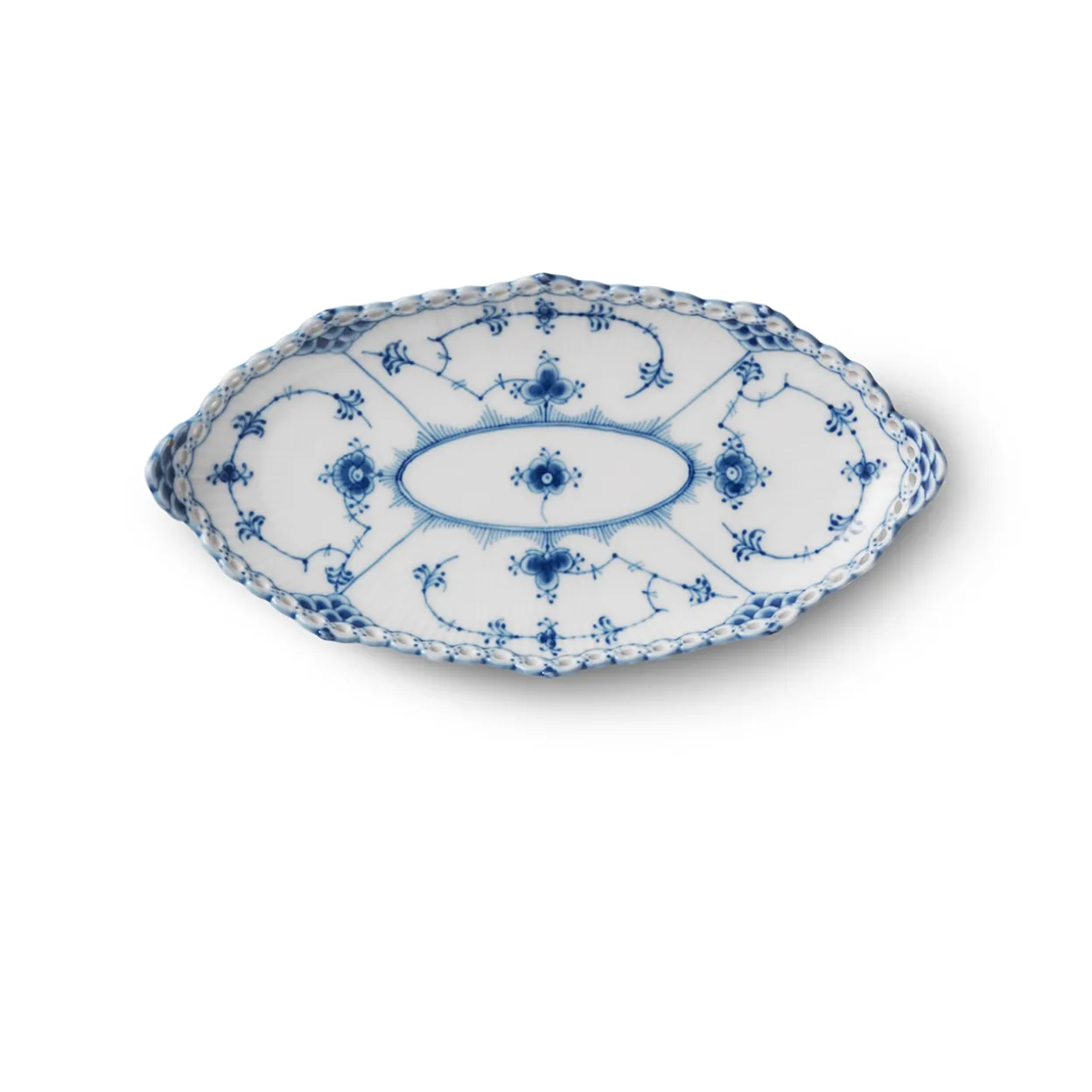 Musselmalet Helblonde asiet, 24,5 cm