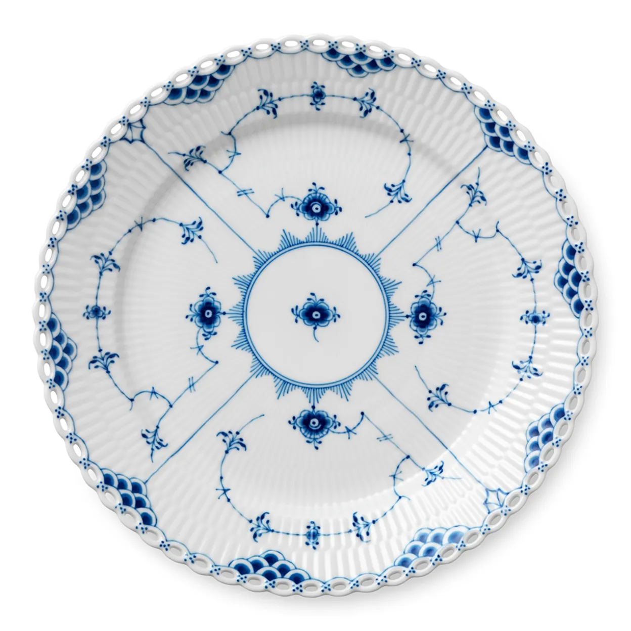 Musselmalet Helblonde tallerken, 27 cm