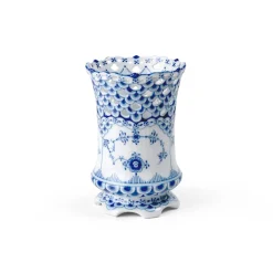 Musselmalet Helblonde vase, 11 cm