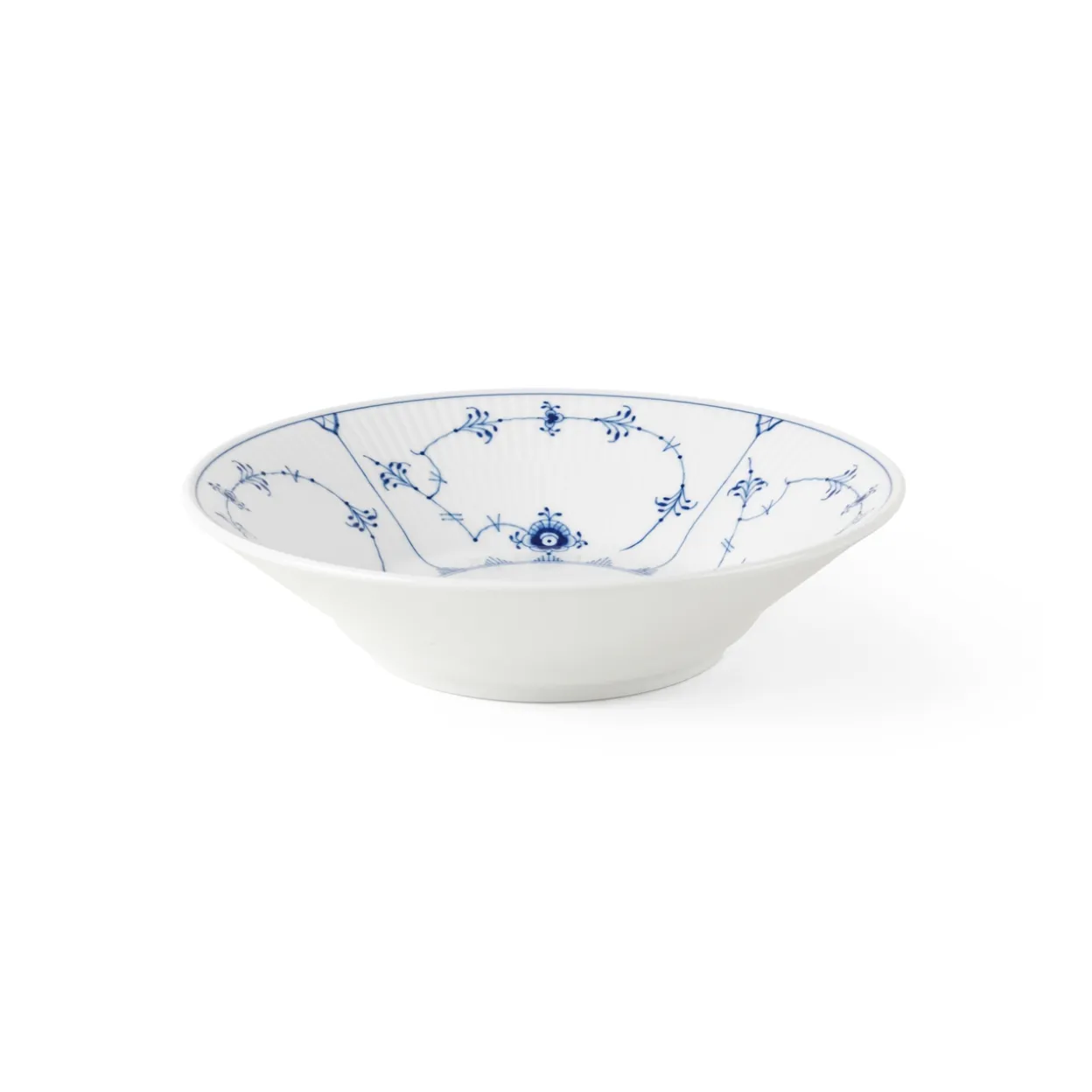 Musselmalet Riflet dyb tallerken, 21 cm