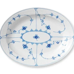 Musselmalet Riflet fad, 36,5 cm