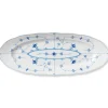 Musselmalet Riflet fad, 60 cm