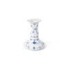 Musselmalet Riflet lysestage, 11,5 cm