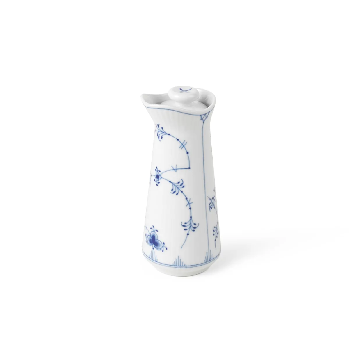 Musselmalet Riflet olie- og eddikeflaske, 13,5 cm