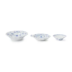Musselmalet Riflet serveringssæt, 17,5 cm, 15,5 cm, 10,5 cm, 3 stk.