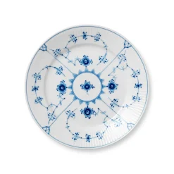 Musselmalet Riflet tallerken, 22 cm