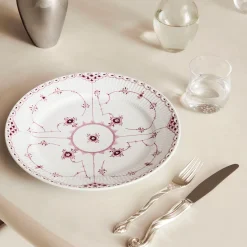 Purpur Musselmalet Halvblonde tallerken, 27 cm