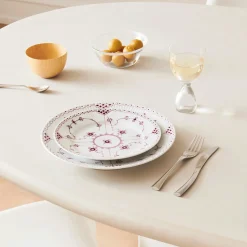 Purpur Musselmalet Halvblonde tallerken, 22 cm