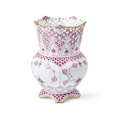 Purpur Musselmalet Helblonde med Guld vase, Limited Edition, 22 cm
