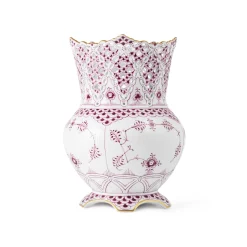 Purpur Musselmalet Helblonde med Guld vase, Limited Edition, 22 cm